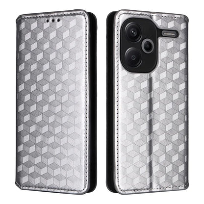 For Xiaomi Redmi Note 13 Pro+ 5G Case Rhombus Imprinted PU Leather Cover with Wallet