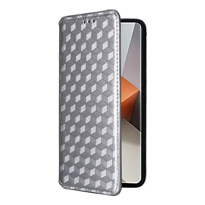 For Xiaomi Redmi Note 13 Pro+ 5G Case Rhombus Imprinted PU Leather Cover with Wallet
