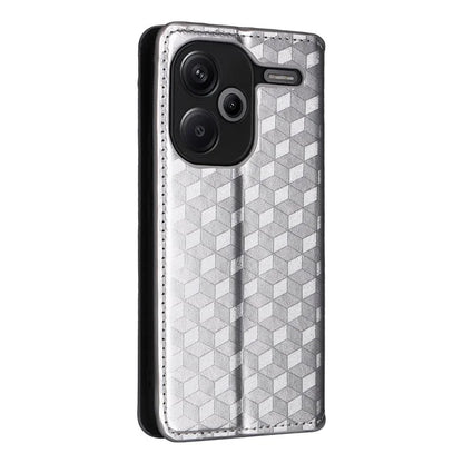 For Xiaomi Redmi Note 13 Pro+ 5G Case Rhombus Imprinted PU Leather Cover with Wallet