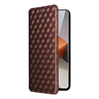 For Xiaomi Redmi Note 13 Pro+ 5G Case Rhombus Imprinted PU Leather Cover with Wallet