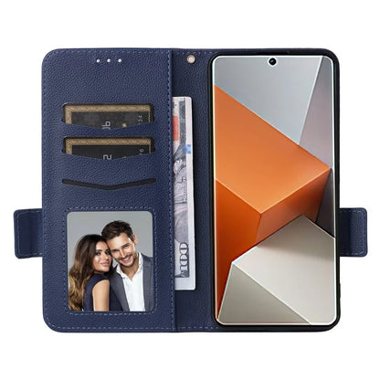For Xiaomi Redmi Note 13 Pro+ 5G Case Litchi Texture PU Leather Wallet Phone Protector with Strap