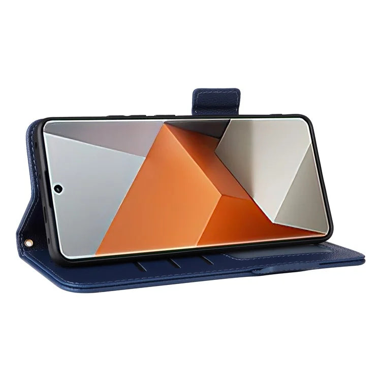 For Xiaomi Redmi Note 13 Pro+ 5G Case Litchi Texture PU Leather Wallet Phone Protector with Strap