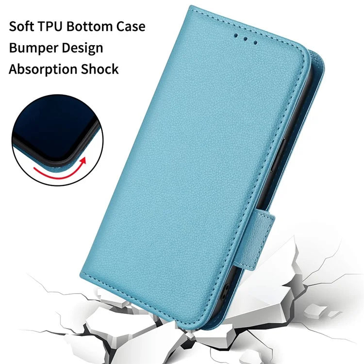 For Xiaomi Redmi Note 13 Pro+ 5G Case Litchi Texture PU Leather Wallet Phone Protector with Strap
