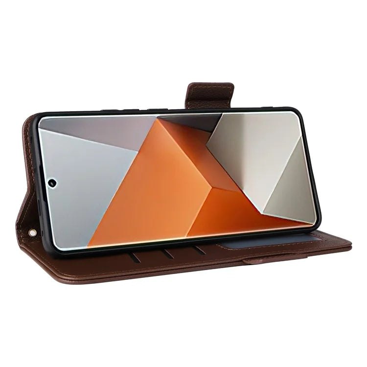 For Xiaomi Redmi Note 13 Pro+ 5G Case Litchi Texture PU Leather Wallet Phone Protector with Strap