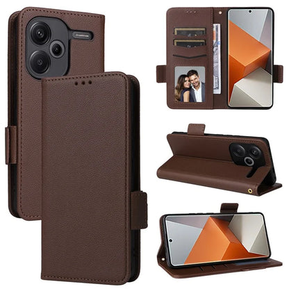 For Xiaomi Redmi Note 13 Pro+ 5G Case Litchi Texture PU Leather Wallet Phone Protector with Strap