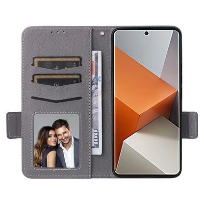 For Xiaomi Redmi Note 13 Pro+ 5G Case Litchi Texture PU Leather Wallet Phone Protector with Strap