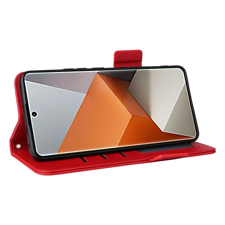 For Xiaomi Redmi Note 13 Pro+ 5G Case Litchi Texture PU Leather Wallet Phone Protector with Strap