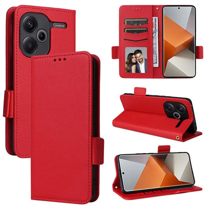 For Xiaomi Redmi Note 13 Pro+ 5G Case Litchi Texture PU Leather Wallet Phone Protector with Strap