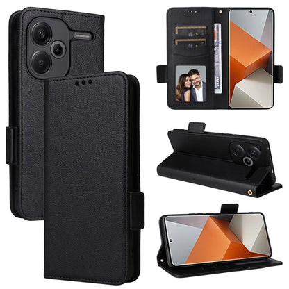 For Xiaomi Redmi Note 13 Pro+ 5G Case Litchi Texture PU Leather Wallet Phone Protector with Strap