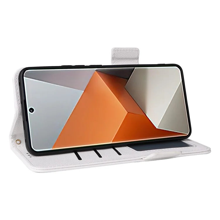 For Xiaomi Redmi Note 13 Pro+ 5G Case Litchi Texture PU Leather Wallet Phone Protector with Strap