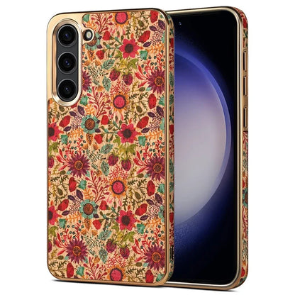 For Samsung Galaxy S23+ Case Electroplating TPU+PC+PU Shockproof Phone Cover