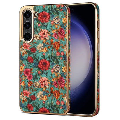 For Samsung Galaxy S23+ Case Electroplating TPU+PC+PU Shockproof Phone Cover