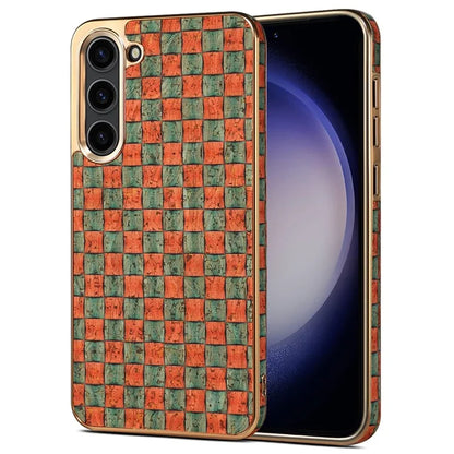 For Samsung Galaxy S23+ Case Electroplating TPU+PC+PU Shockproof Phone Cover