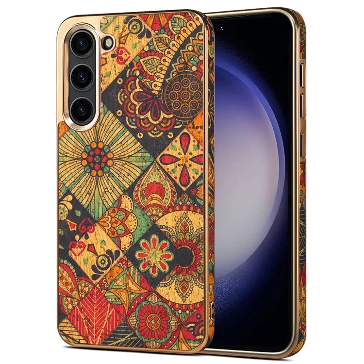 For Samsung Galaxy S23+ Case Electroplating TPU+PC+PU Shockproof Phone Cover