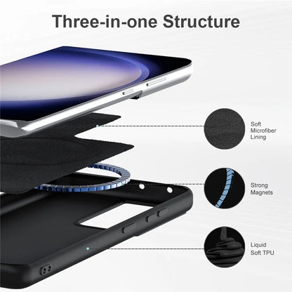 Liquid Series for Samsung Galaxy S24 Ultra Case Compatible with MagSafe Rubberized TPU Back Cover