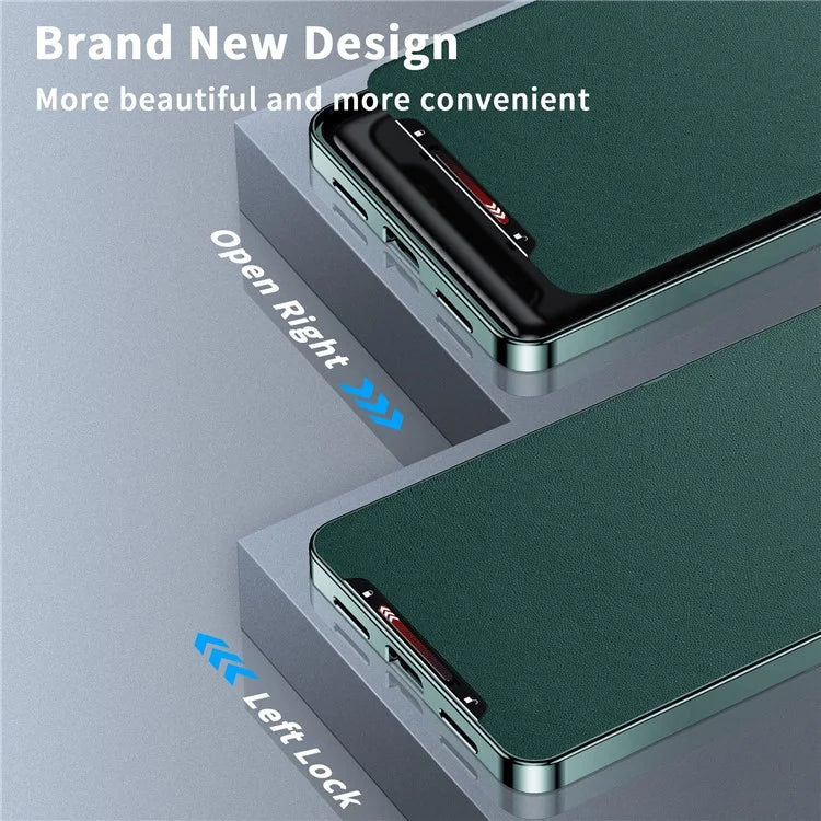 For Samsung Galaxy S22 Ultra 5G Magnetic Case Texture Leather Camera Protection Phone Cover
