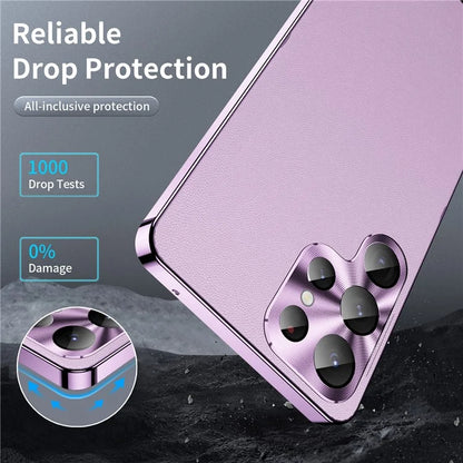 For Samsung Galaxy S22 Ultra 5G Magnetic Case Texture Leather Camera Protection Phone Cover
