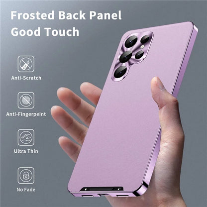 For Samsung Galaxy S22 Ultra 5G Magnetic Case Texture Leather Camera Protection Phone Cover