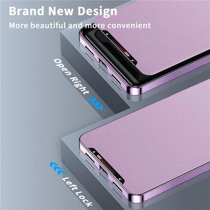 For Samsung Galaxy S22 Ultra 5G Magnetic Case Texture Leather Camera Protection Phone Cover
