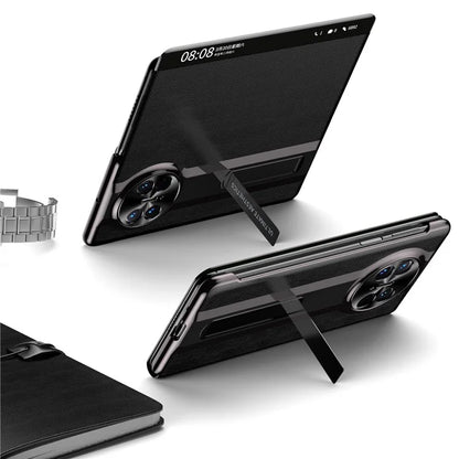 For Huawei Mate X5 Leather Phone Case View Window Kickstand Full Body Protective Cover