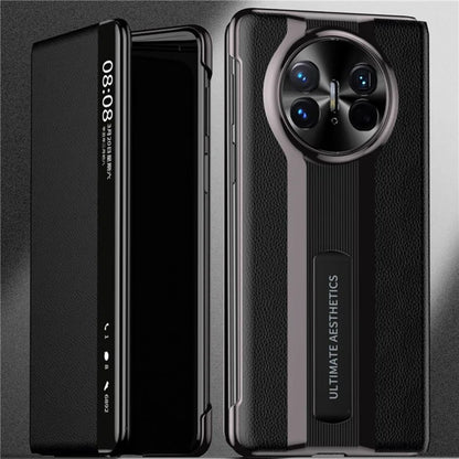 For Huawei Mate X5 Leather Phone Case View Window Kickstand Full Body Protective Cover