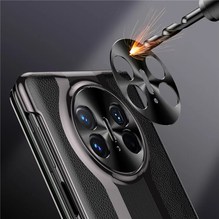 For Huawei Mate X5 Leather Phone Case View Window Kickstand Full Body Protective Cover