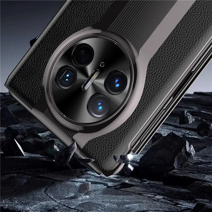 For Huawei Mate X5 Leather Phone Case View Window Kickstand Full Body Protective Cover