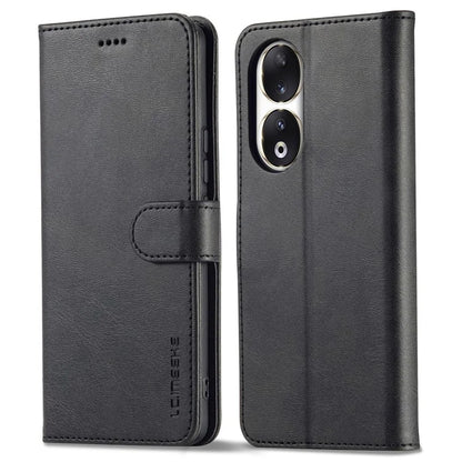 LC.IMEEKE For Honor 90 Case PU Leather Calf Texture Wallet Stand Phone Cover