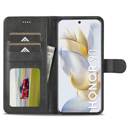 LC.IMEEKE For Honor 90 Case PU Leather Calf Texture Wallet Stand Phone Cover