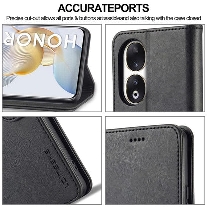 LC.IMEEKE For Honor 90 Case PU Leather Calf Texture Wallet Stand Phone Cover