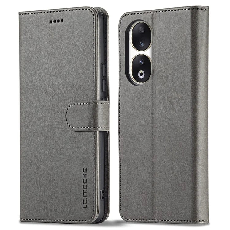 LC.IMEEKE For Honor 90 Case PU Leather Calf Texture Wallet Stand Phone Cover
