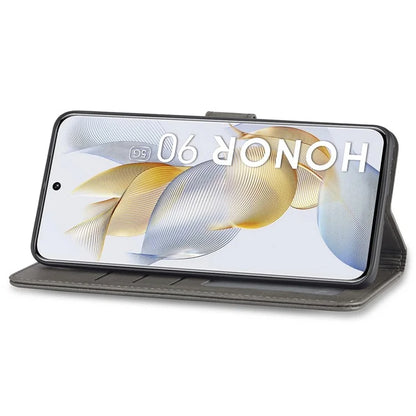 LC.IMEEKE For Honor 90 Case PU Leather Calf Texture Wallet Stand Phone Cover