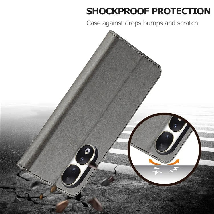 LC.IMEEKE For Honor 90 Case PU Leather Calf Texture Wallet Stand Phone Cover