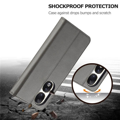 LC.IMEEKE For Honor 90 Case PU Leather Calf Texture Wallet Stand Phone Cover