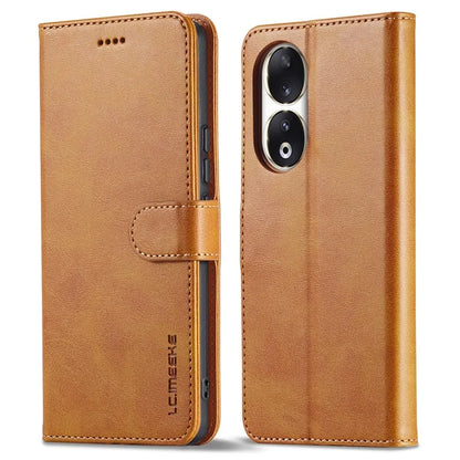 LC.IMEEKE For Honor 90 Case PU Leather Calf Texture Wallet Stand Phone Cover