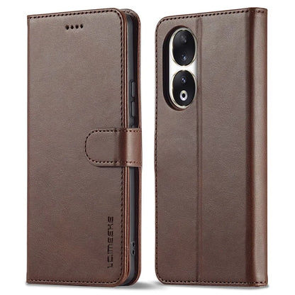 LC.IMEEKE For Honor 90 Case PU Leather Calf Texture Wallet Stand Phone Cover
