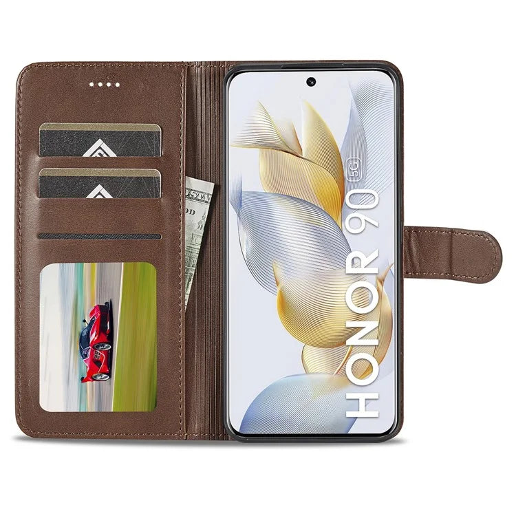 LC.IMEEKE For Honor 90 Case PU Leather Calf Texture Wallet Stand Phone Cover