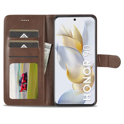 LC.IMEEKE For Honor 90 Case PU Leather Calf Texture Wallet Stand Phone Cover