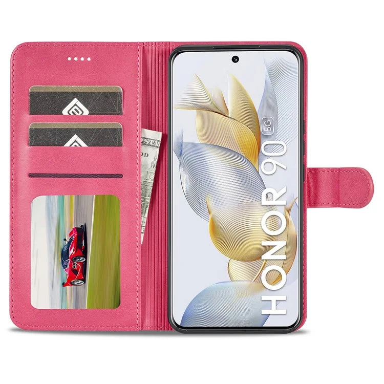 LC.IMEEKE For Honor 90 Case PU Leather Calf Texture Wallet Stand Phone Cover
