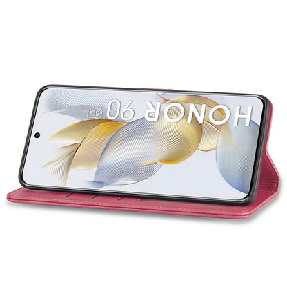 LC.IMEEKE For Honor 90 Case PU Leather Calf Texture Wallet Stand Phone Cover