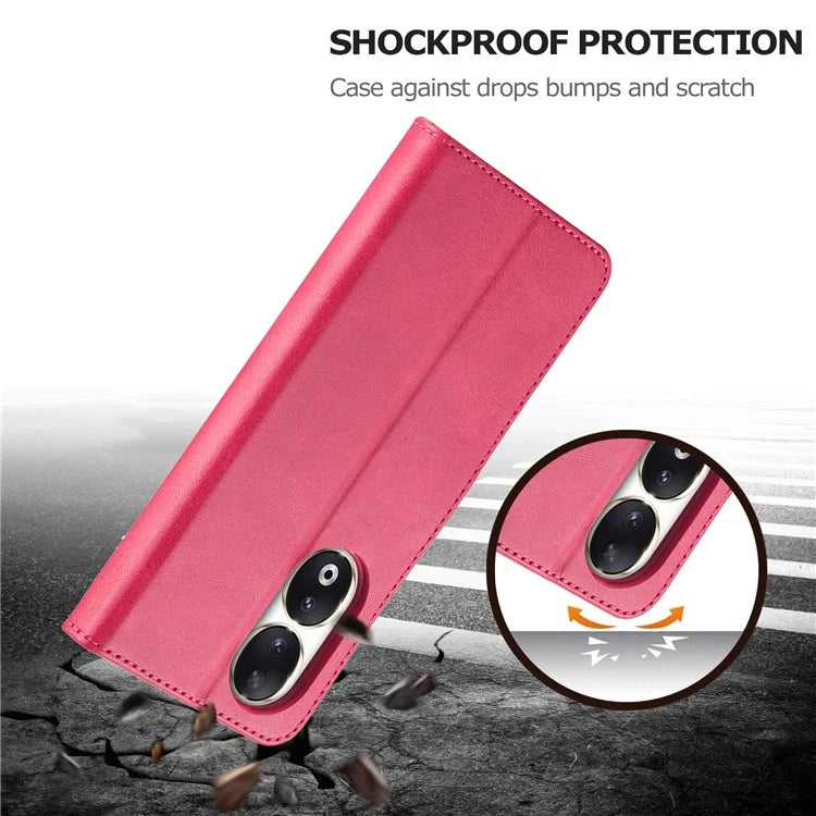 LC.IMEEKE For Honor 90 Case PU Leather Calf Texture Wallet Stand Phone Cover