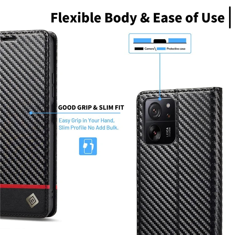 LC.IMEEKE For Xiaomi 13T / 13T Pro / Redmi K60 Ultra Case TPU+PU Leather Phone Wallet Cover