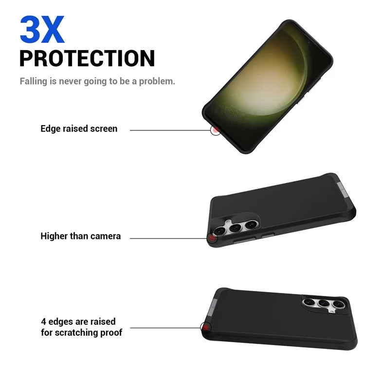 Taurustar Series For Samsung Galaxy S24+ Magnetic Phone Case PC+TPU Drop-resistant Kickstand Back Cover