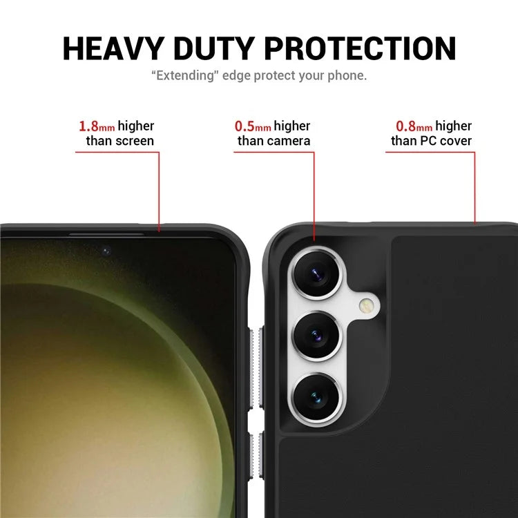 Taurustar Series For Samsung Galaxy S24+ Magnetic Phone Case PC+TPU Drop-resistant Kickstand Back Cover