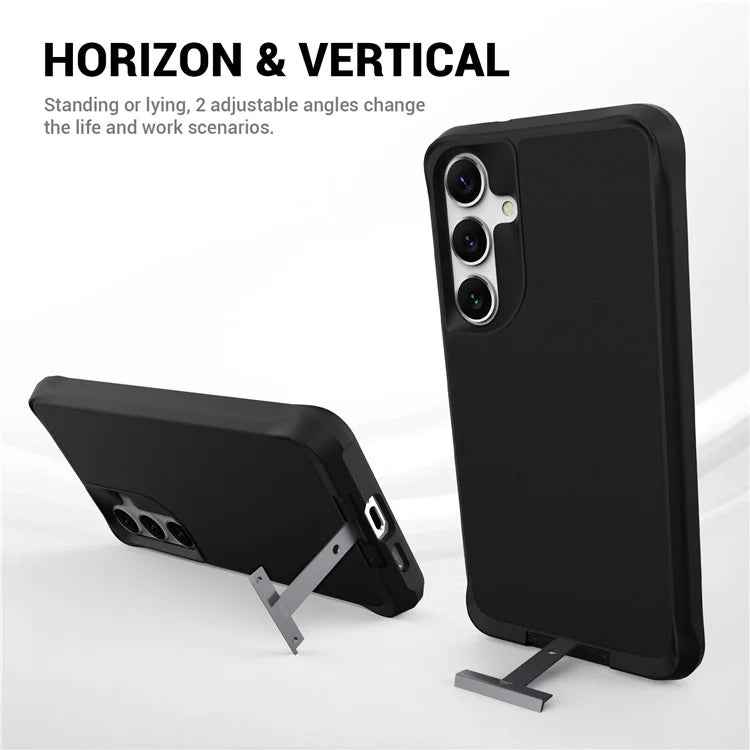 Taurustar Series For Samsung Galaxy S24+ Magnetic Phone Case PC+TPU Drop-resistant Kickstand Back Cover