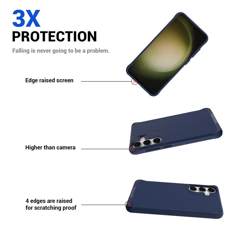 Taurustar Series For Samsung Galaxy S24+ Magnetic Phone Case PC+TPU Drop-resistant Kickstand Back Cover