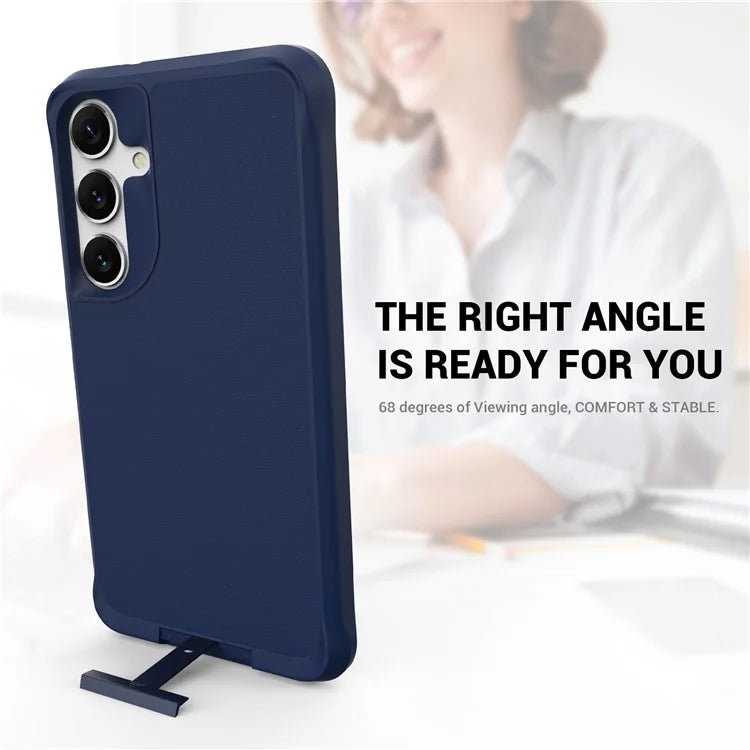 Taurustar Series For Samsung Galaxy S24+ Magnetic Phone Case PC+TPU Drop-resistant Kickstand Back Cover