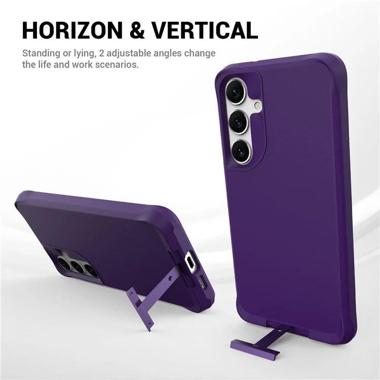 Taurustar Series For Samsung Galaxy S24+ Magnetic Phone Case PC+TPU Drop-resistant Kickstand Back Cover