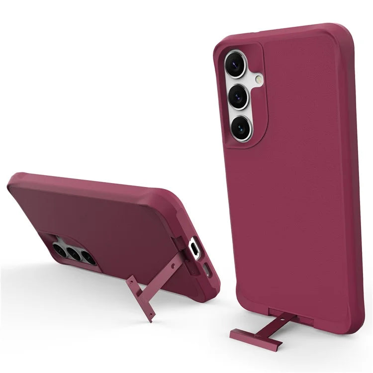 Taurustar Series For Samsung Galaxy S24+ Magnetic Phone Case PC+TPU Drop-resistant Kickstand Back Cover