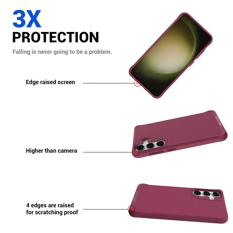 Taurustar Series For Samsung Galaxy S24+ Magnetic Phone Case PC+TPU Drop-resistant Kickstand Back Cover